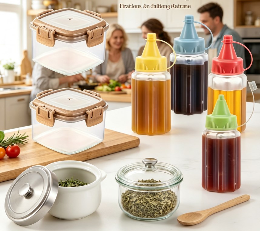 Portable Mini Condiment Container Set โ Leak-Proof Squeeze Bottles for BBQ, Picnics, Travel & Lunch Boxes