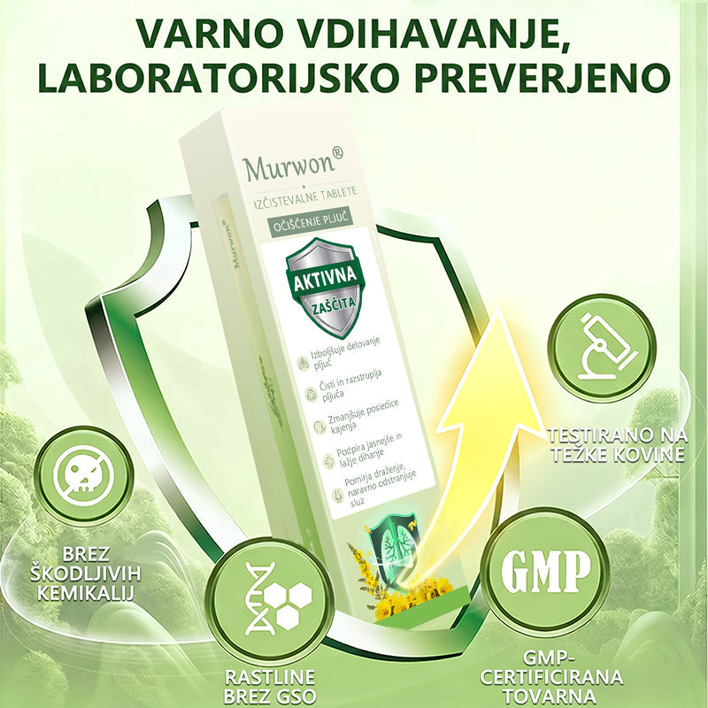 Vrhunski slovenski izdelek z domačo dostavo 🥇 Murwon® zeliščni parni inhalator za čiščenje pljuč 🍑 (👨‍⚕️ Učinkovita pomoč pri kašlju, vnetju grla, težkem dihanju, nastajanju sluzi, zamašenem nosu, bronhitisu, alergijskih simptomih in težavah s pljuči) ❤️