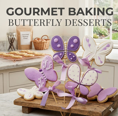 5-Piece Butterfly Cookie Cutter Set – Stainless Steel Baking Molds for Cookies, Fondant, Pastry & Cake Decorating