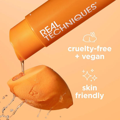 Real Techniques Miracle globinski čistilni gel za čopiče in gobice za ličenje, šampon za čiščenje pripomočkov za ličenje, veganski izdelek brez testiranja na živalih, 118 ml