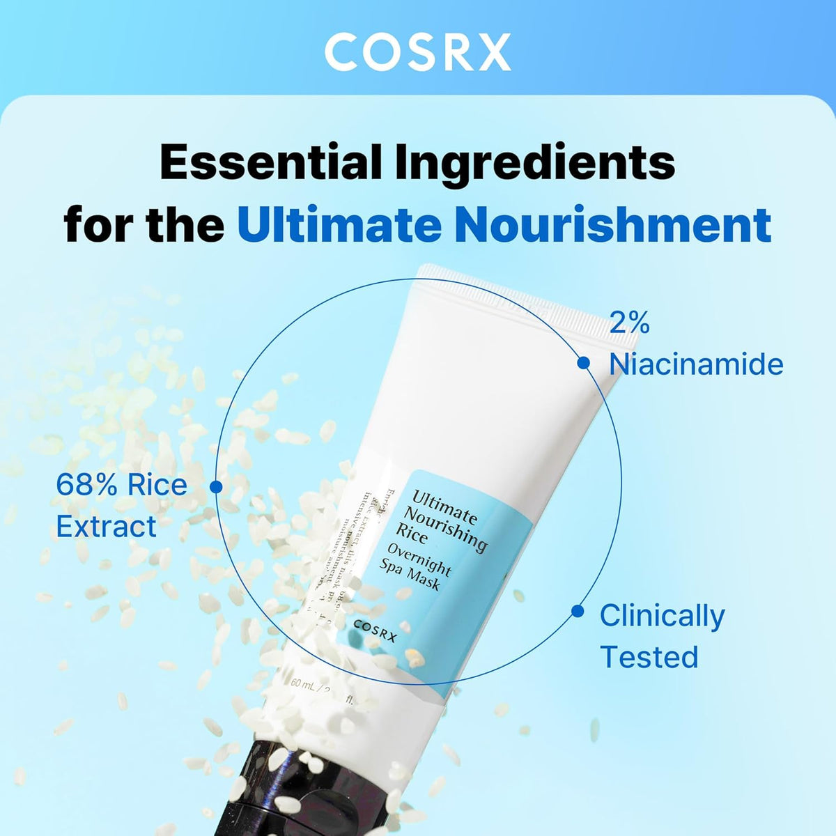 COSRX Ultimate Nourishing Rice nočna spa maska za intenzivno hranjenje kože