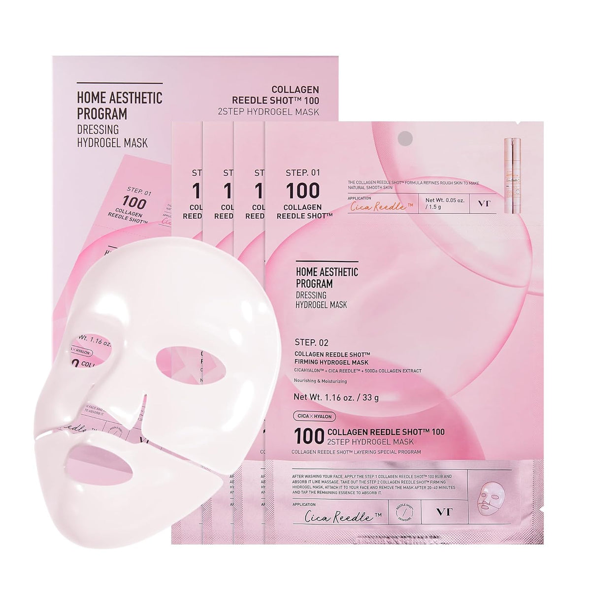 VT COSMETICS Reedle Shot 100 2-stopenjska hidrogelna maska