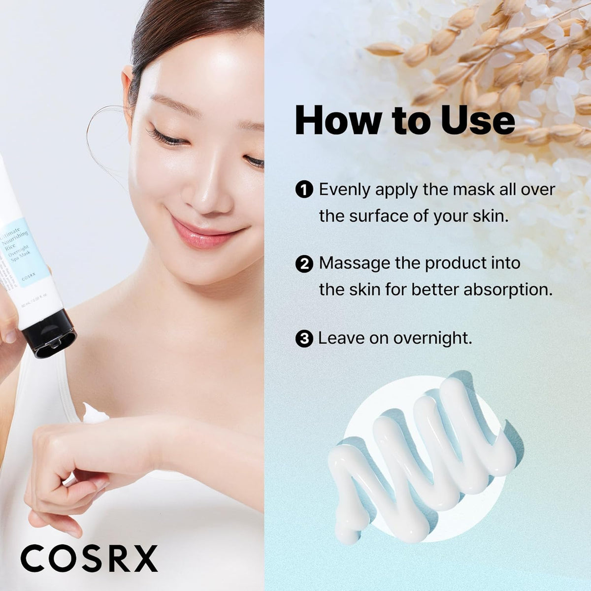 COSRX Ultimate Nourishing Rice nočna spa maska za intenzivno hranjenje kože