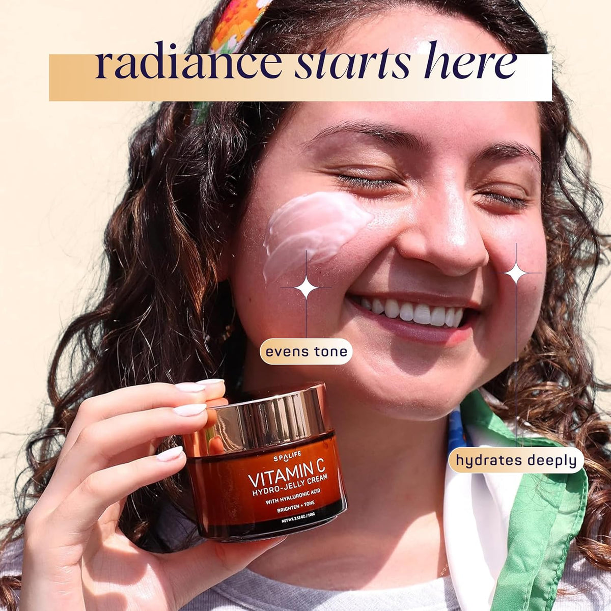 SpaLife Beauty Vitamin C Hydro - Jelly vlažilna obrazna krema s hialuronsko kislino
