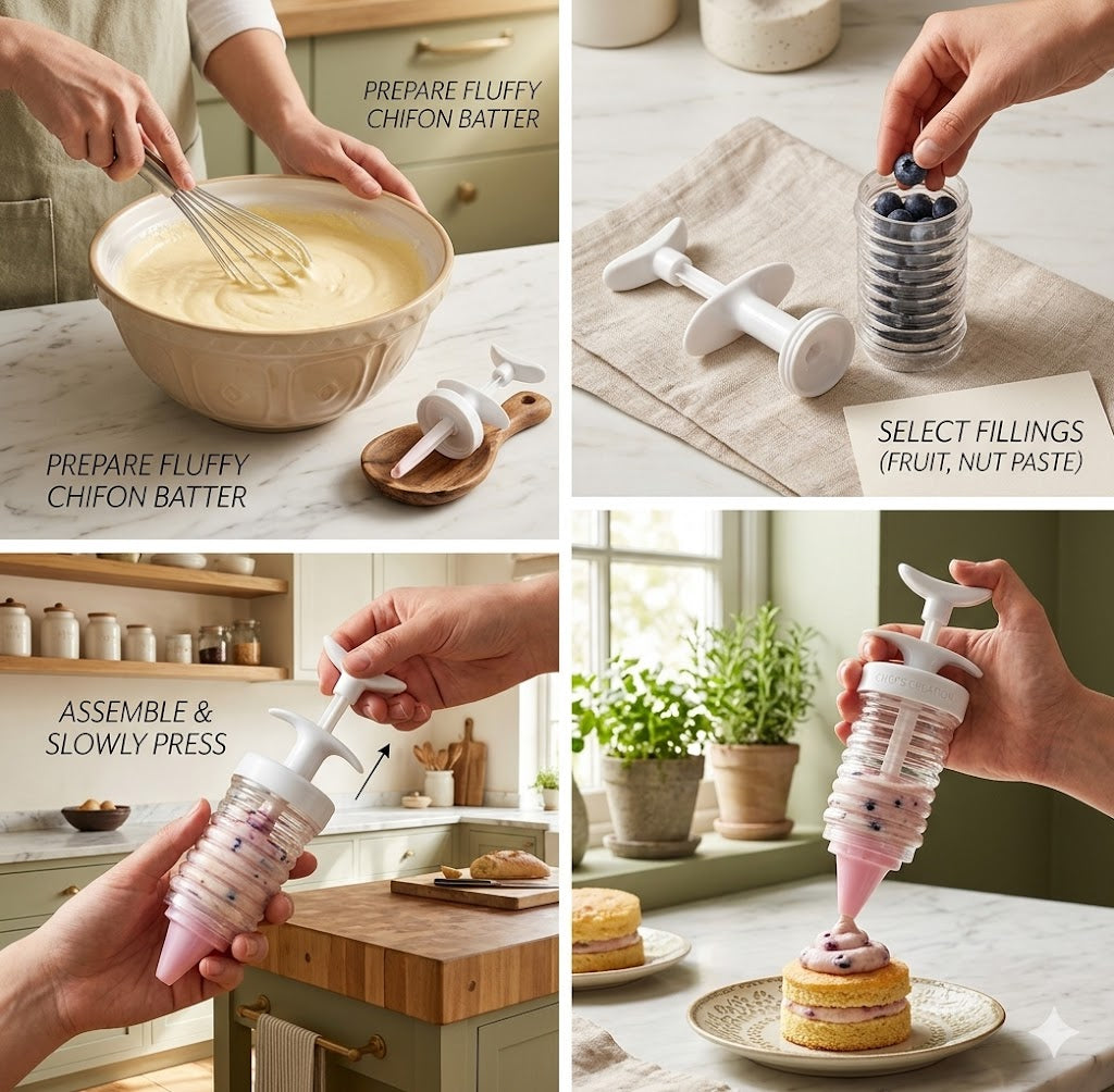 DIY Cake Decorating Tool Kit – 8-Piece Cream Squeezer with Nozzles for Easy Icing, Piping & Dessert Art