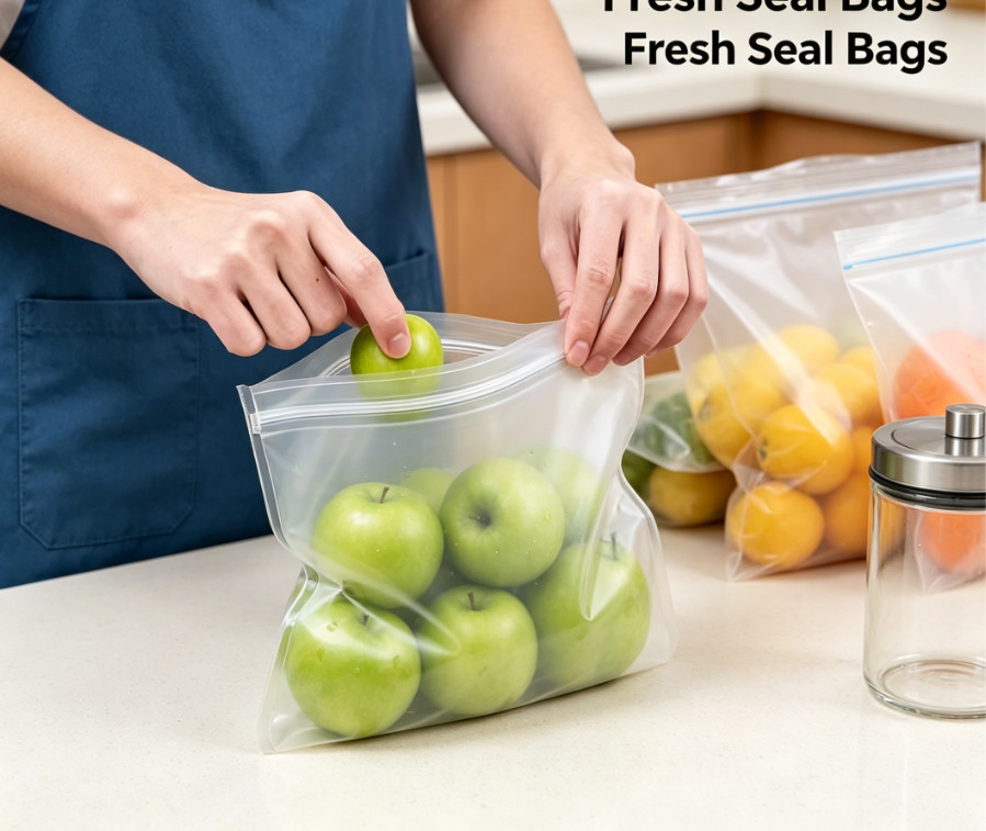 Durable Silicone Food Storage Bags Set – Eco-Friendly Self-Sealing Containers for Kitchen Organization & Fridge Storage