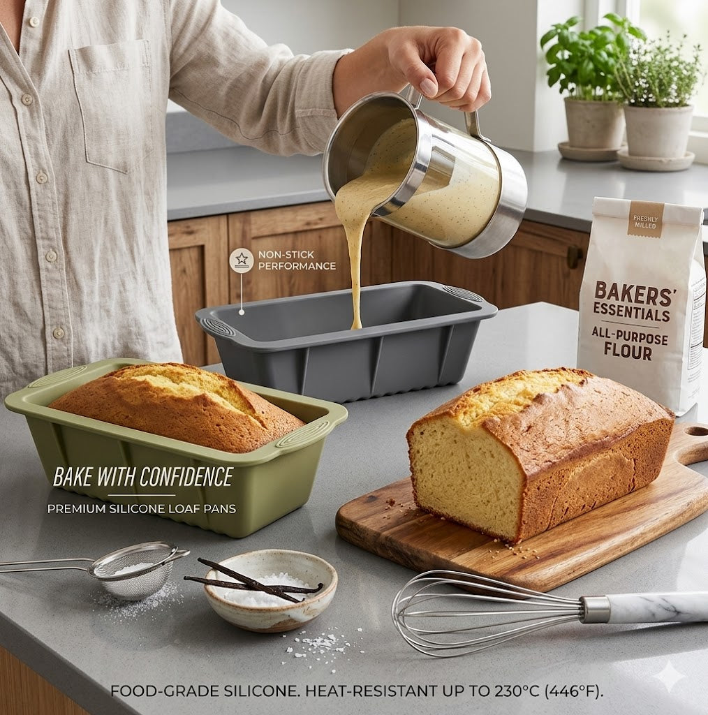 Flexible Silicone Loaf Mold – Easy-Release Bread & Cake Baking Pan with Durable Anti-Slip Design