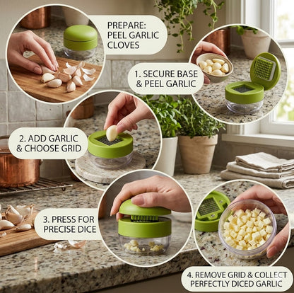 Mini Manual Garlic Press & Crusher – Portable Handheld Garlic Grinder for Quick Kitchen Prep